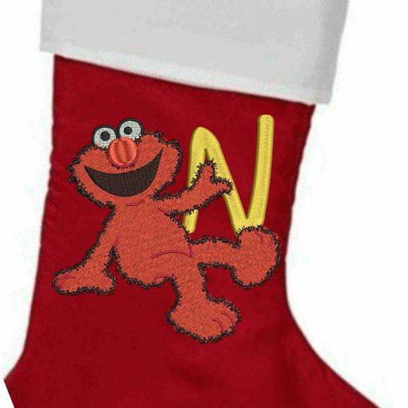 Personalized Elmo Christmas Stocking Free Name/Ltr